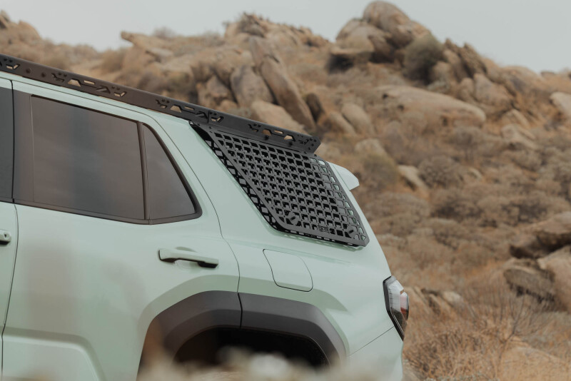 Toyota 4Runner Exterior Window Molle - Driver Side - DV8 Offroad - For DV8 Roof Rack - Black Powder Coated - `25-`26